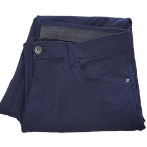 Weatherproof Vintage Pants Men Sz 36×34 Navy Blue Flat Front Performance  Pants.